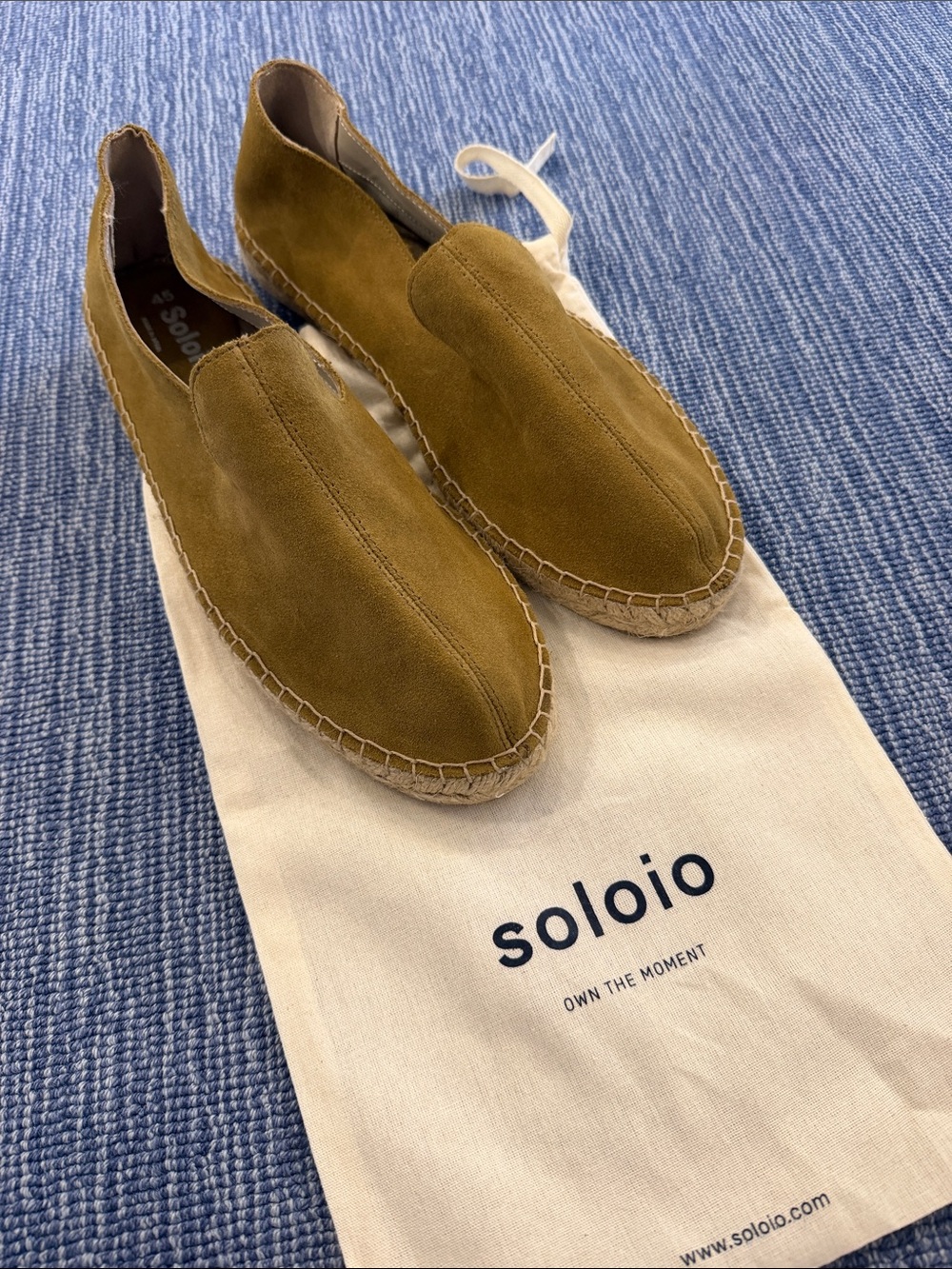 Soloio Beige Suede Espadrille Slip-On Loafers
